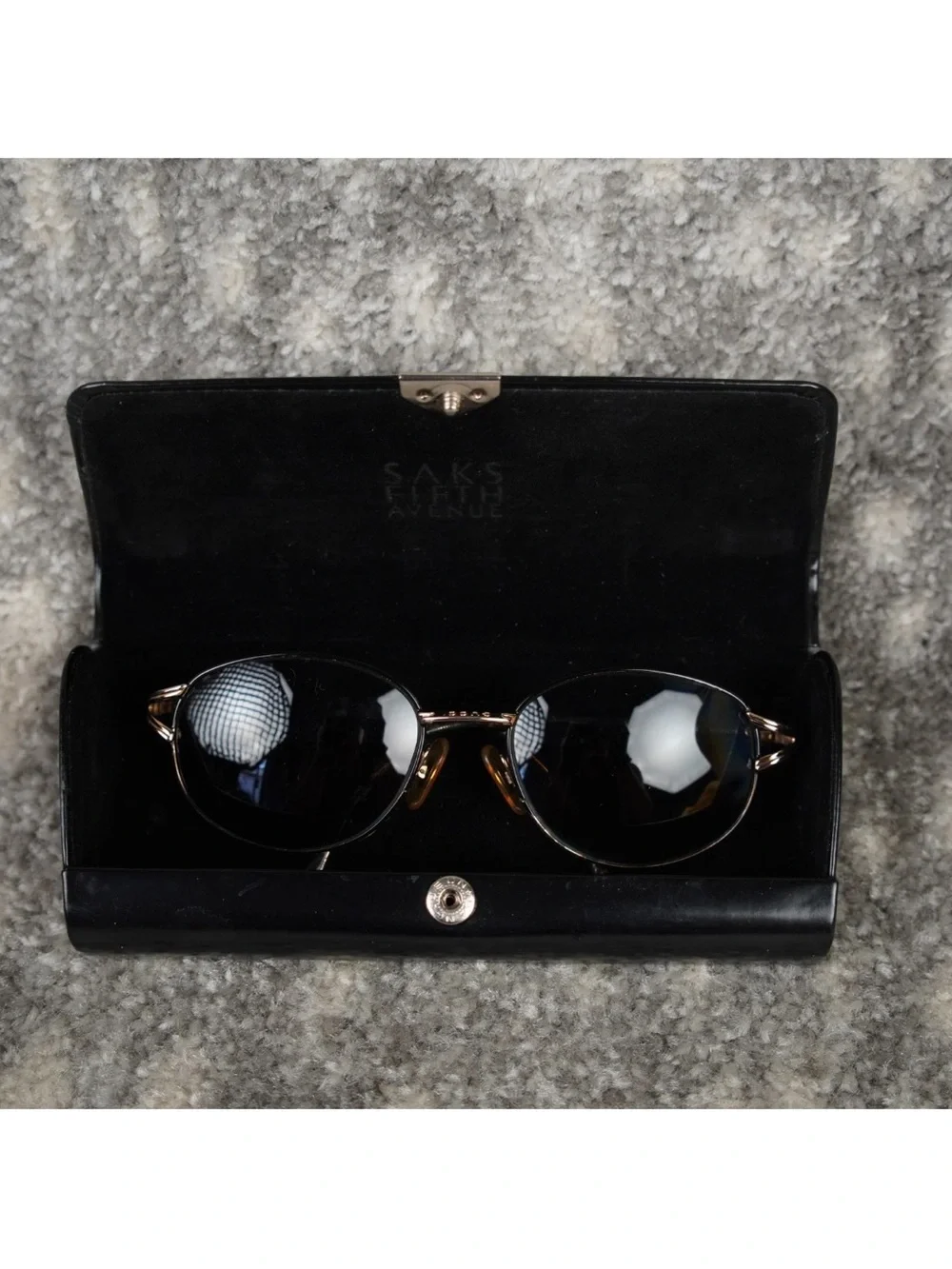 Vintage Gucci Metal Oval Eyeglasses Frames Only Adult 55-18 Gold Flecked Marbled